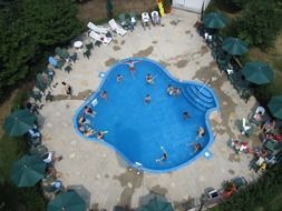 top view of the pool