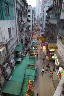 top view of street, china, hong kong