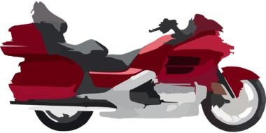 drawing of a red motorcycle