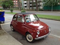 Red retro car