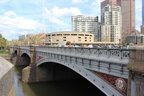 bridge over the city river