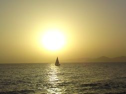 sailboat sunset