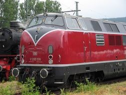 red locomotive