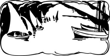 sailboat yacht drawing