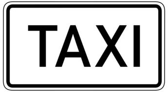 road sign taxi stop