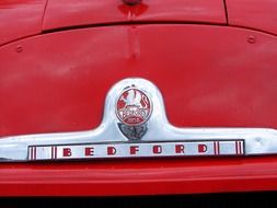 trunk of a vintage Bedford car