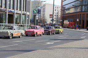 taxi on the road in berlin