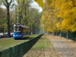 tram in Krakow, Poland