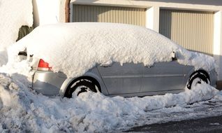 snowy winter car