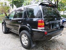 new black ford car outdoor