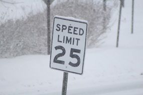 speed limit sign 25