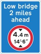 low bridge warning sign