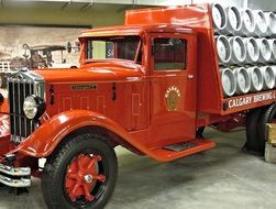 beer truck in a museum in Canada