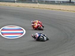 motorcycle racing on the track