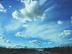 Cloudy sky on countryside
