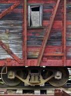 weathered wooden railway carriage