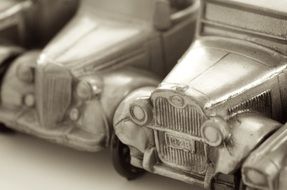 pewter decorative cars