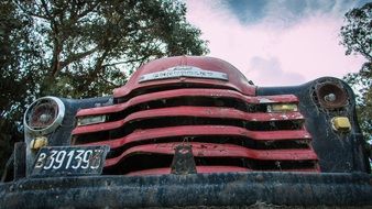 front bumper of the old Chevrolet