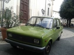 vintage green car