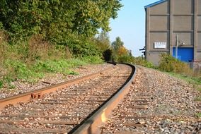 industrial building at railway