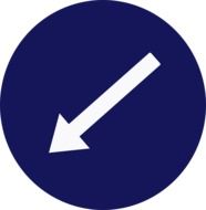 road sign with left arrow
