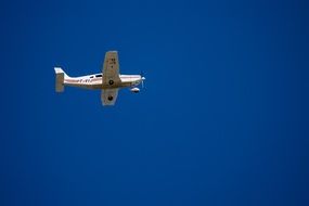 airplane with a propeller in the air