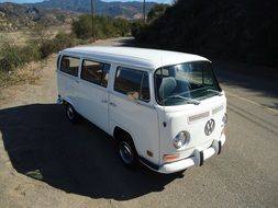 white Volkswagen on the road