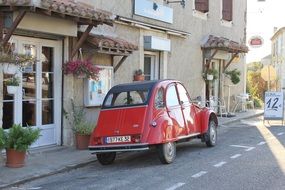 Red car in France