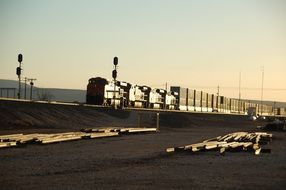 movement of a train by rail