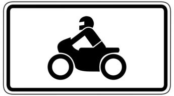 clipart of motorcyclist roadsign