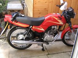 red honda motorcycle