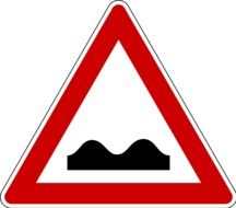 road sign on rough road