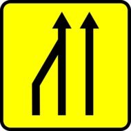 road sign with arrows connecting the road