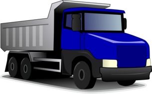 painted blue truck