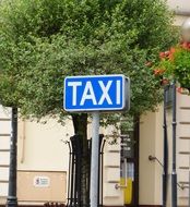 taxi stop sign