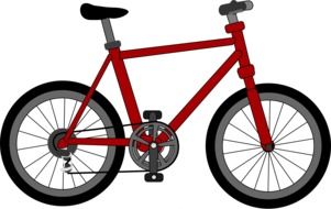 graphic image of a red bicycle