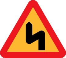 triangular sign curvy road