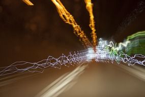 lantern light at speeding on the road