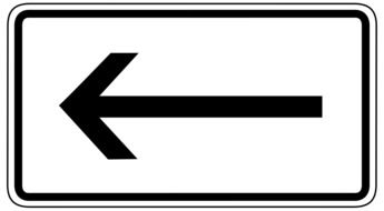 traffic sign with an arrow