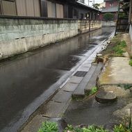 wet narrow road