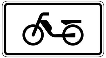 road sign road for mopeds