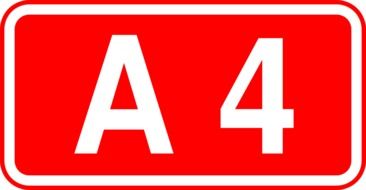 a4 road sign drawing
