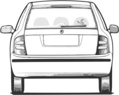 rear view of auto