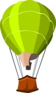 clipart of green balloon on white background