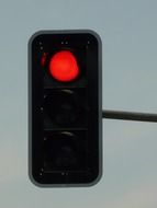 the traffic light is red