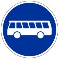 road sign bus lane