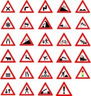 Clipart of traffic signs