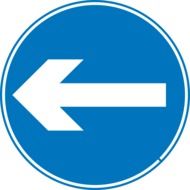 arrow left road sign drawing