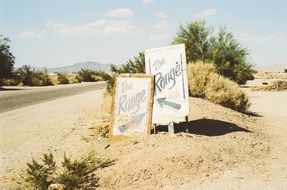 range signs road drawing