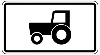 road sign for tractors